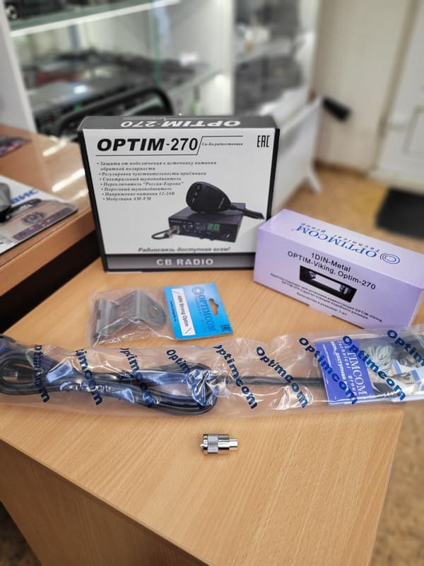 Комплект №4 (рация-Optim 270, антенна-CB-92, крепление, разъем и кабель) 2